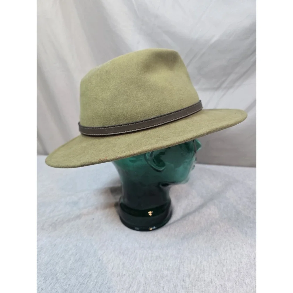Dorfman Pacific Brown Wool Felt‎ Fedora Hat Indiana Jones Made In The USA XL